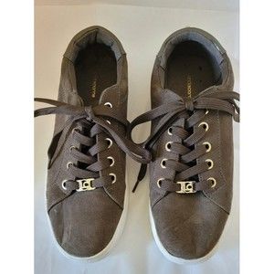 Liz Claiborne Warwick Fashion Sneakers Women's 7 Medium Olive Green Faux Suede